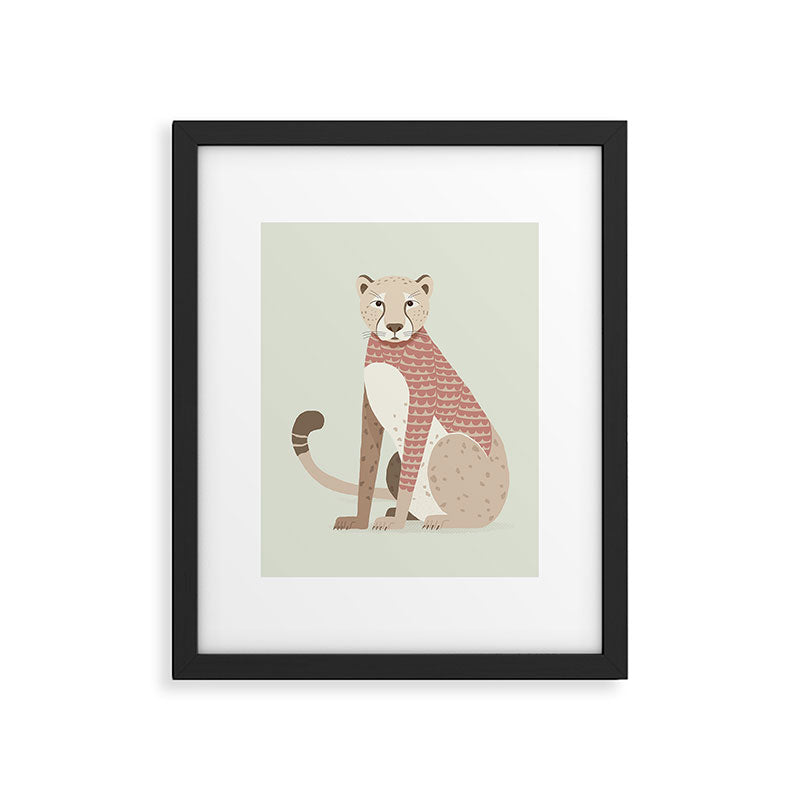 Whimsical Cheetah Framed Art Print Gallery Image 6