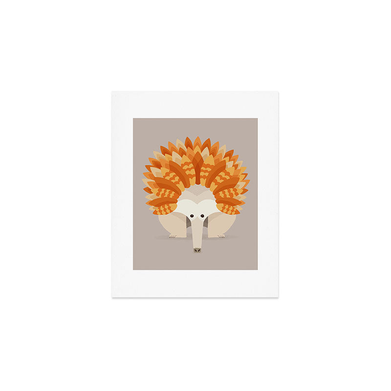 Whimsical Echidna Art Print Gallery Image 1