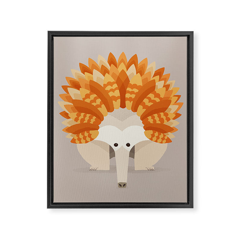 Whimsical Echidna Framed Canvas Print Gallery Image 8