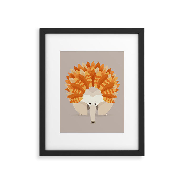 Whimsical Echidna Framed Art Print Gallery Image 1