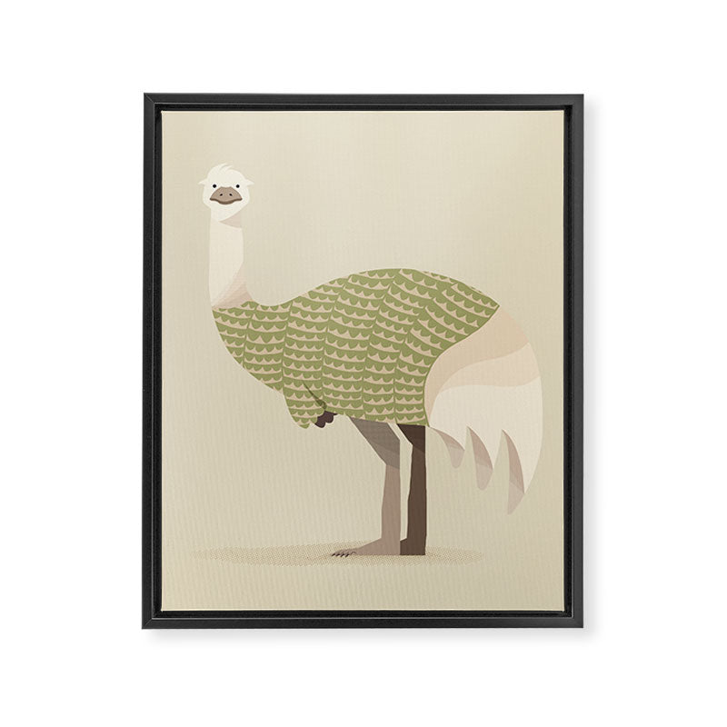 Whimsical Emu Framed Canvas Print Gallery Image 8