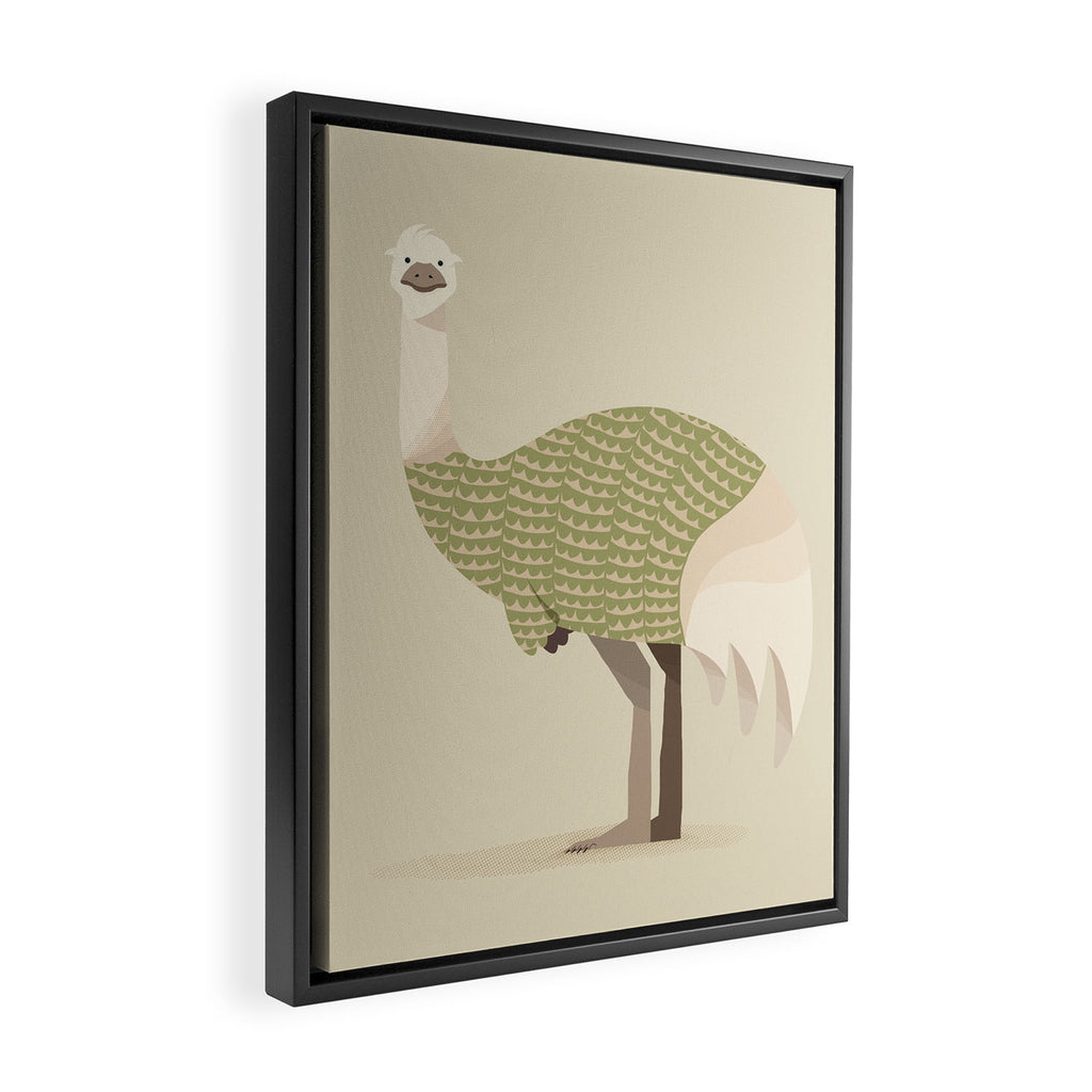 Whimsical Emu Framed Canvas Print Gallery Image 2