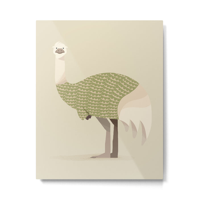 Whimsical Emu Metal Print Gallery Image 1