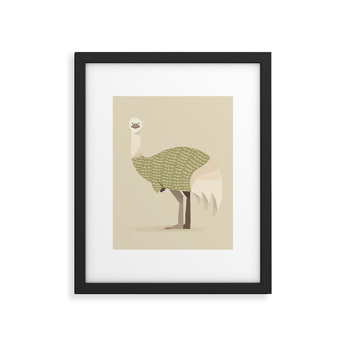 Whimsical Emu Framed Art Print Gallery Image 1