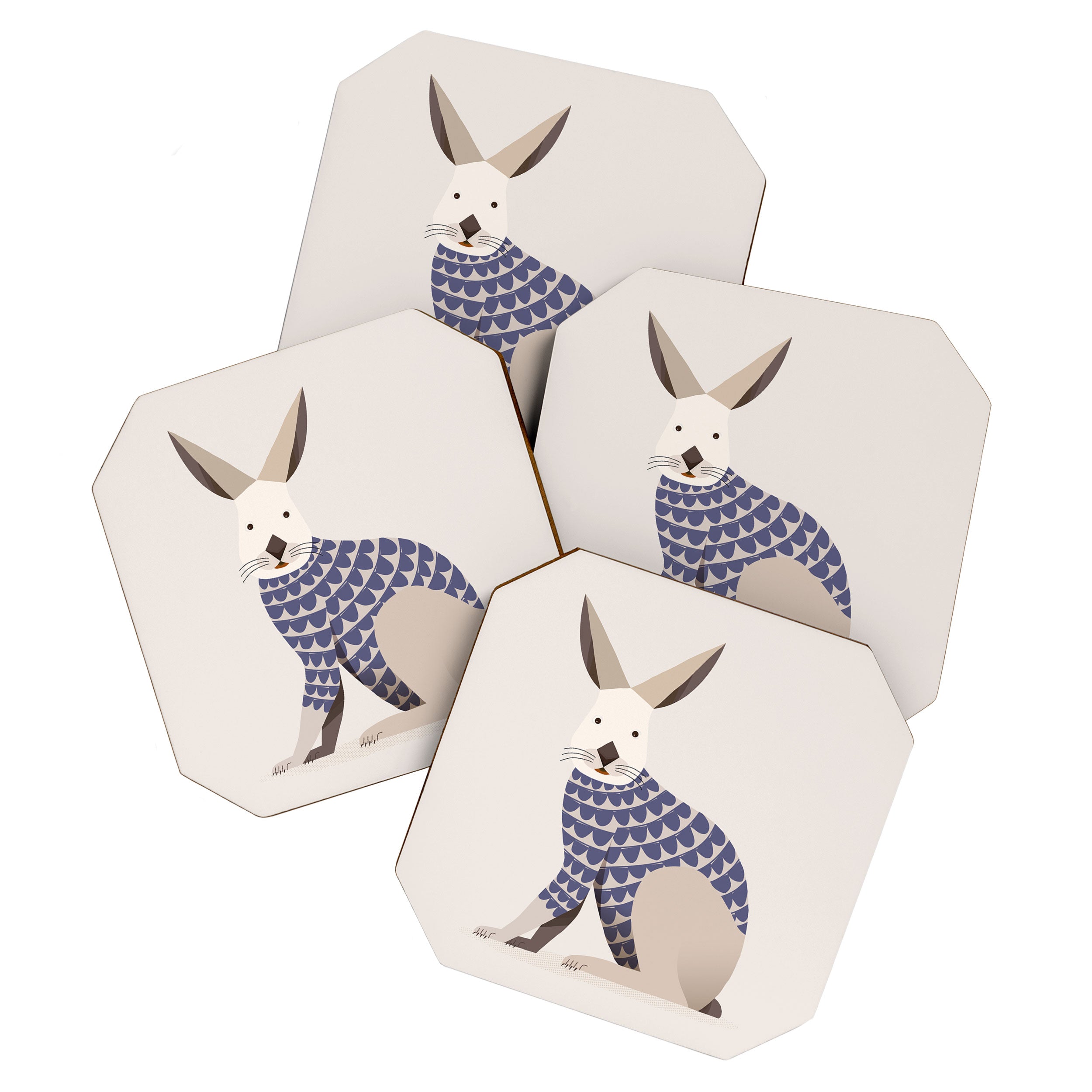 Whimsical European Hare Coaster Gallery Image 1