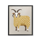 Whimsical Jacob Sheep Framed Canvas Print Gallery Image 8