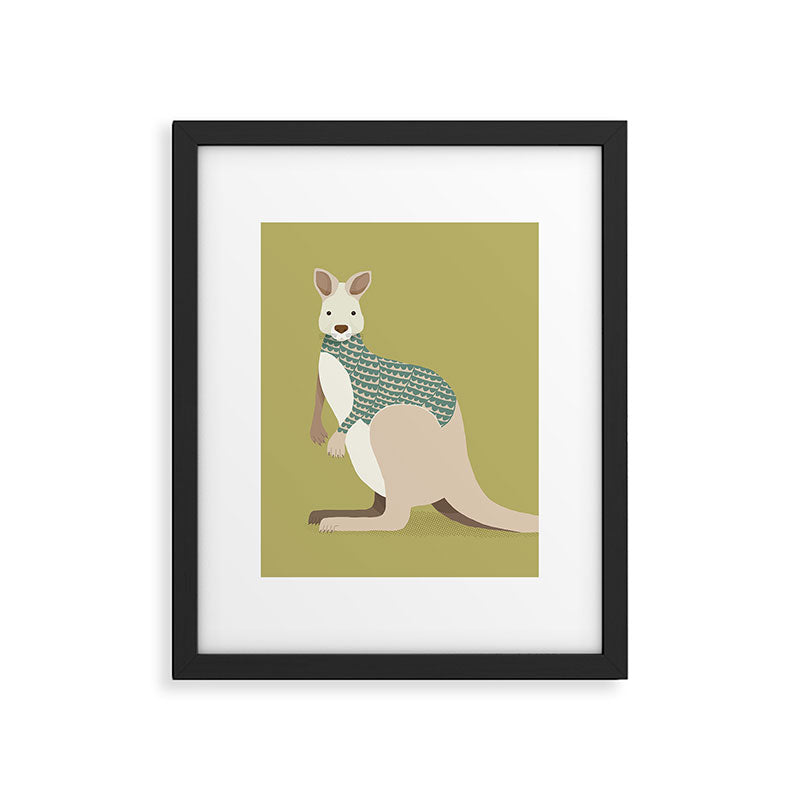 Whimsical Kangaroo Framed Art Print Gallery Image 6