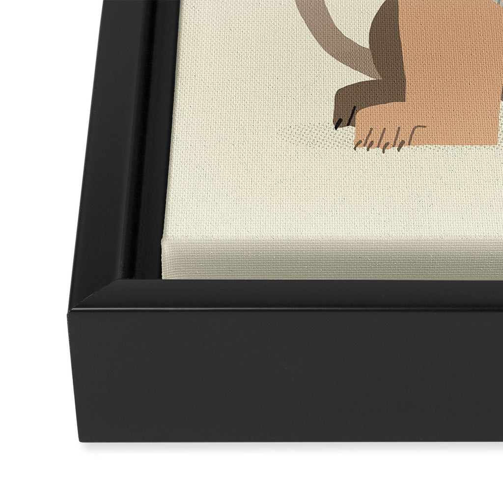 Whimsical Lion Framed Canvas Print Gallery Image 3