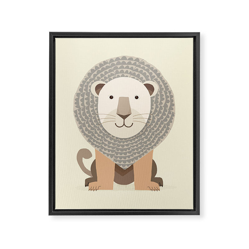 Whimsical Lion Framed Canvas Print Gallery Image 8