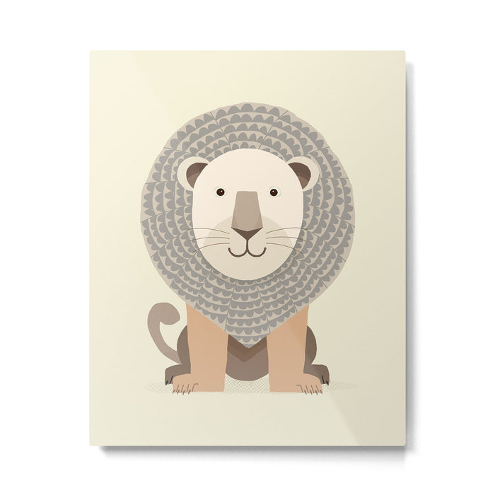 Whimsical Lion Metal Print Gallery Image 1