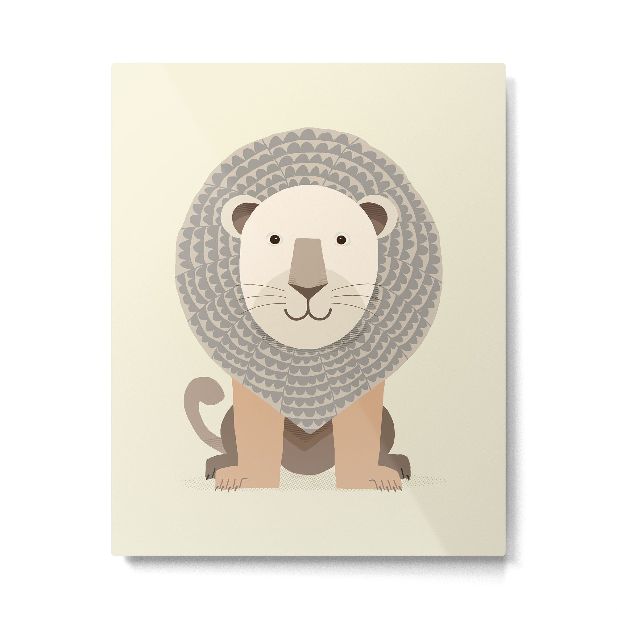 Whimsical Lion Metal Print Gallery Image 6