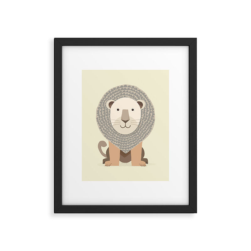 Whimsical Lion Framed Art Print Gallery Image 6