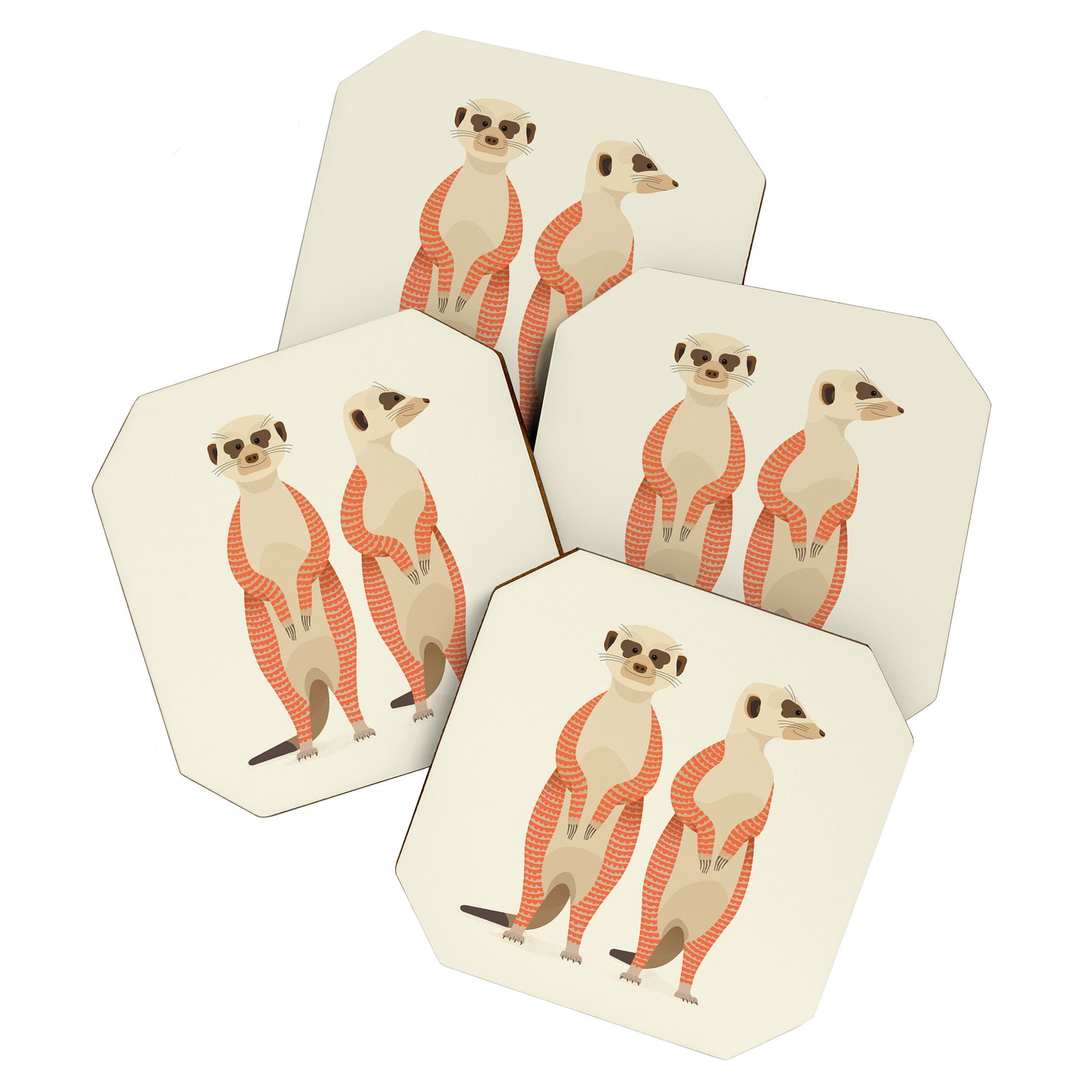 Whimsical Meerkats Coaster Gallery Image 1