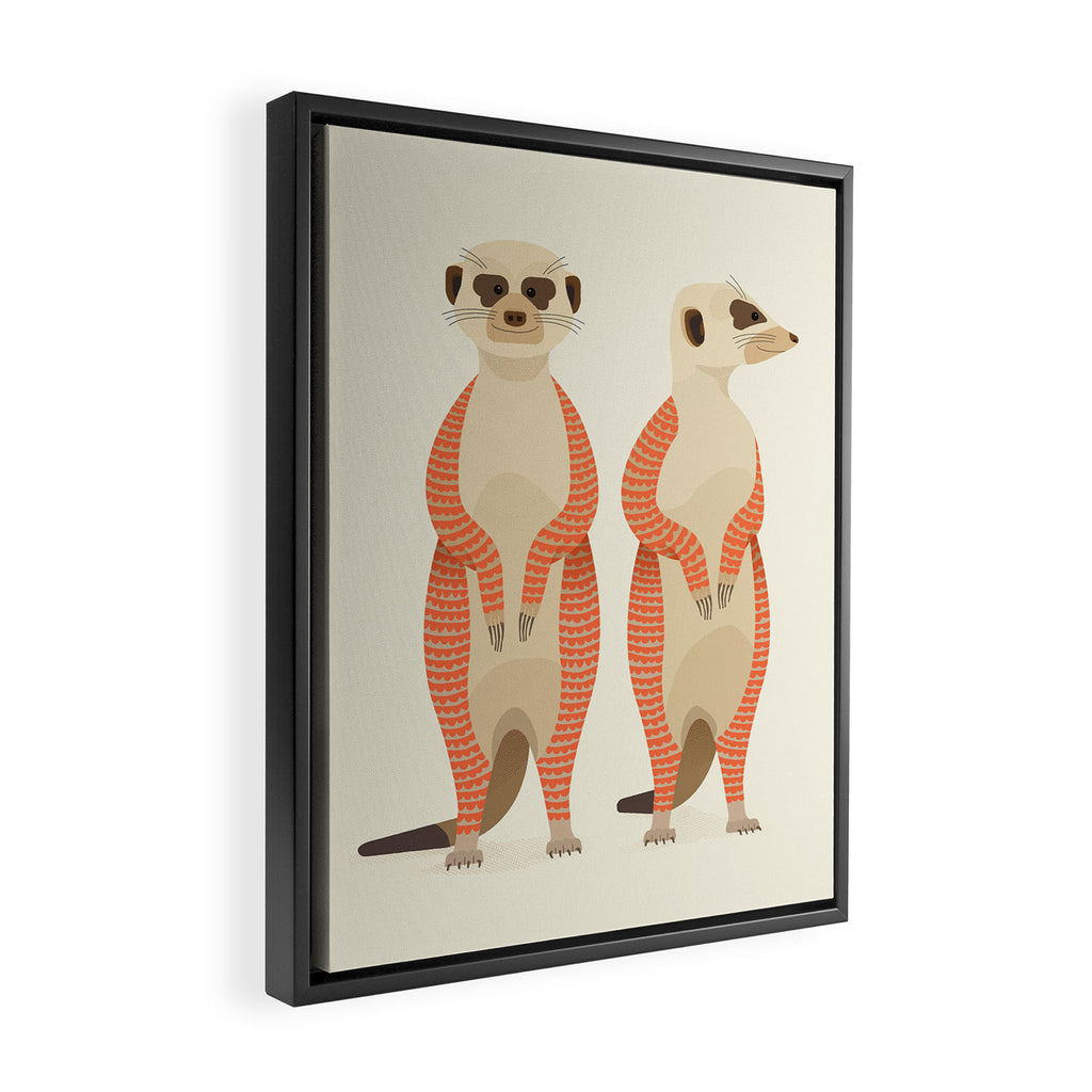 Whimsical Meerkats Framed Canvas Print Gallery Image 2