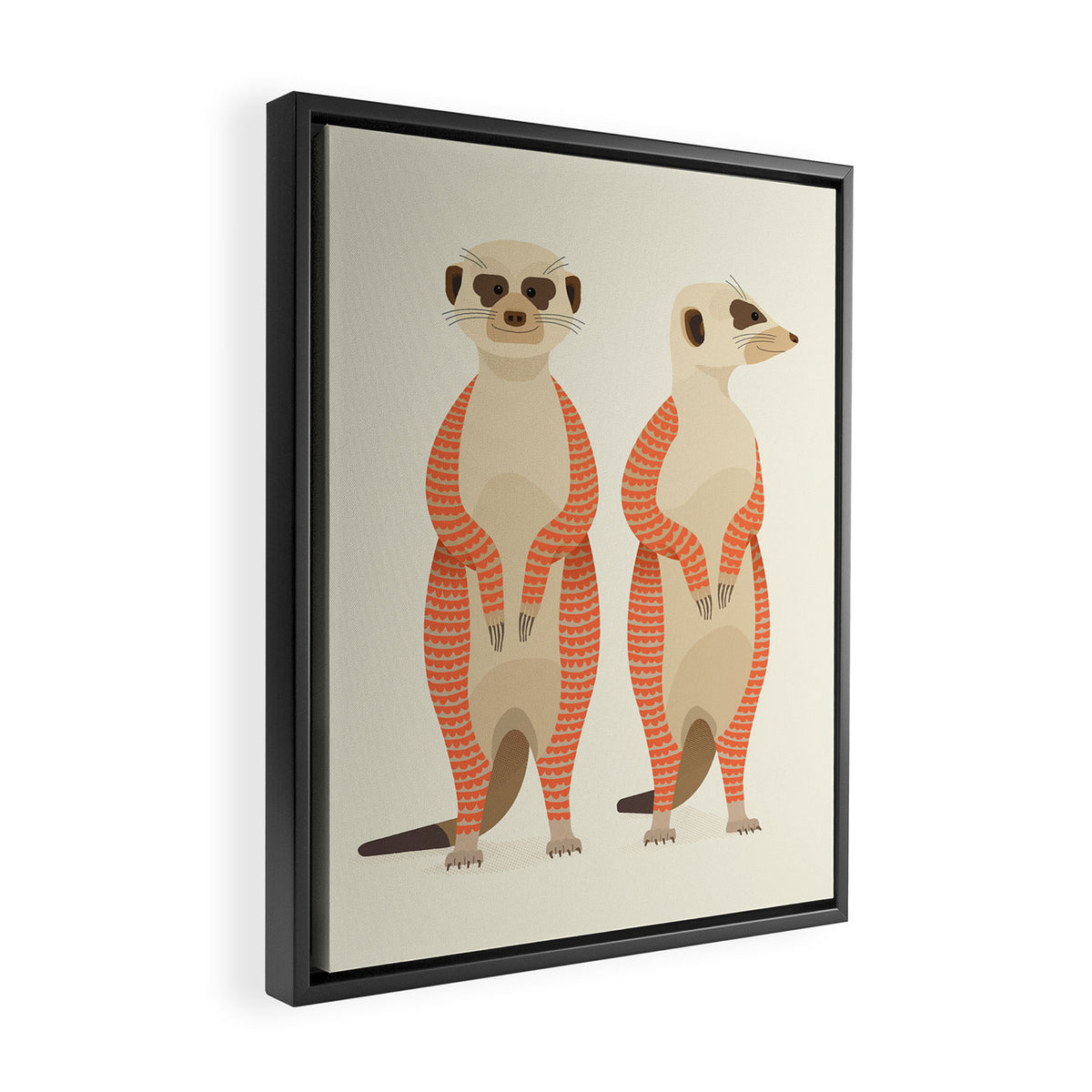 Whimsical Meerkats Framed Canvas Print Gallery Image 2