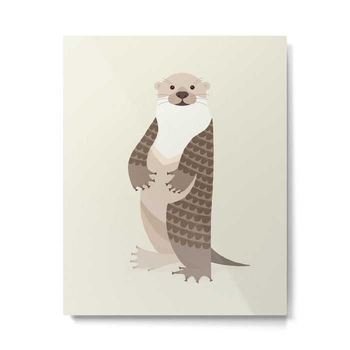 Whimsical Otter Metal Print Gallery Image 1