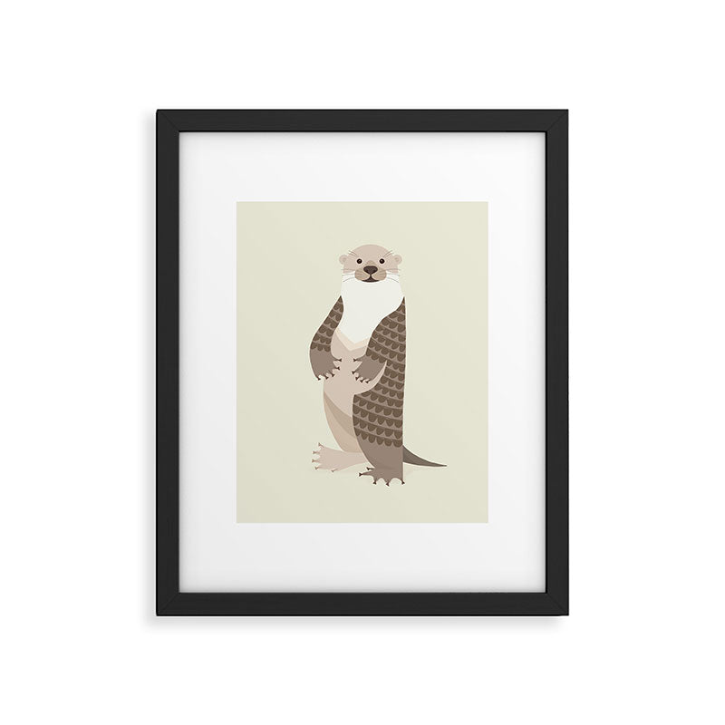 Whimsical Otter Framed Art Print Gallery Image 6