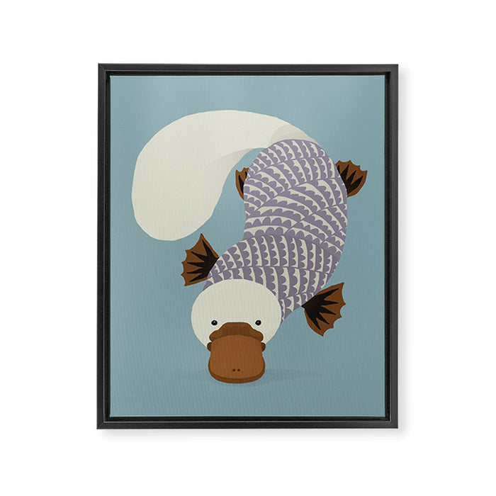 Whimsical Platypus Framed Canvas Print Gallery Image 1