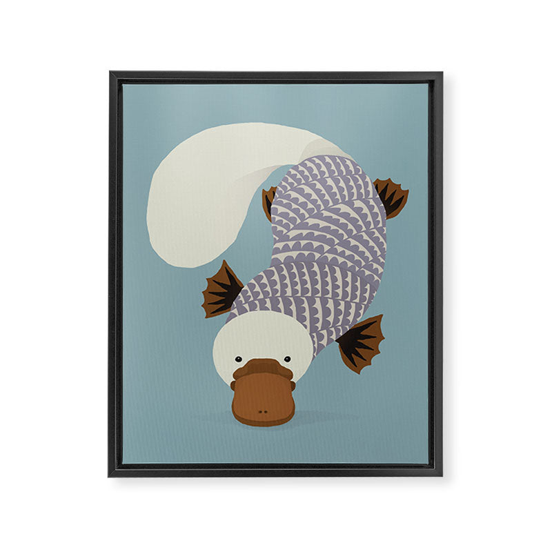 Whimsical Platypus Framed Canvas Print Gallery Image 8