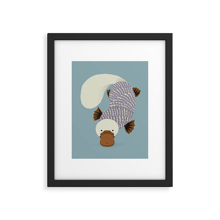 Whimsical Platypus Framed Art Print Gallery Image 1