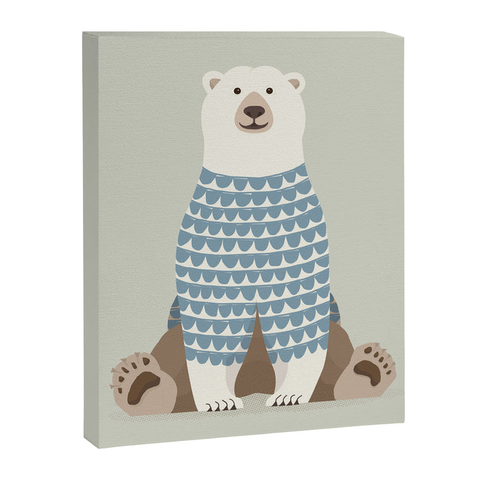 Whimsical Polar Bear Canvas Print Gallery Image 1