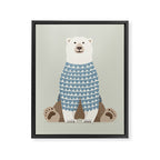 Whimsical Polar Bear Framed Canvas Print Gallery Image 8