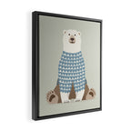 Whimsical Polar Bear Framed Canvas Print Gallery Image 2