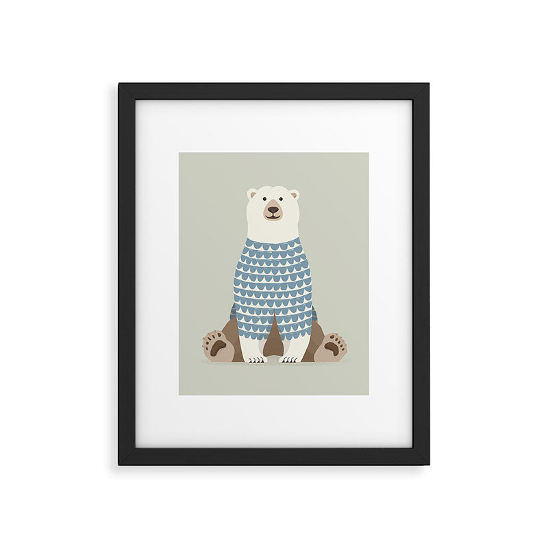 Whimsical Polar Bear Framed Art Print Gallery Image 6