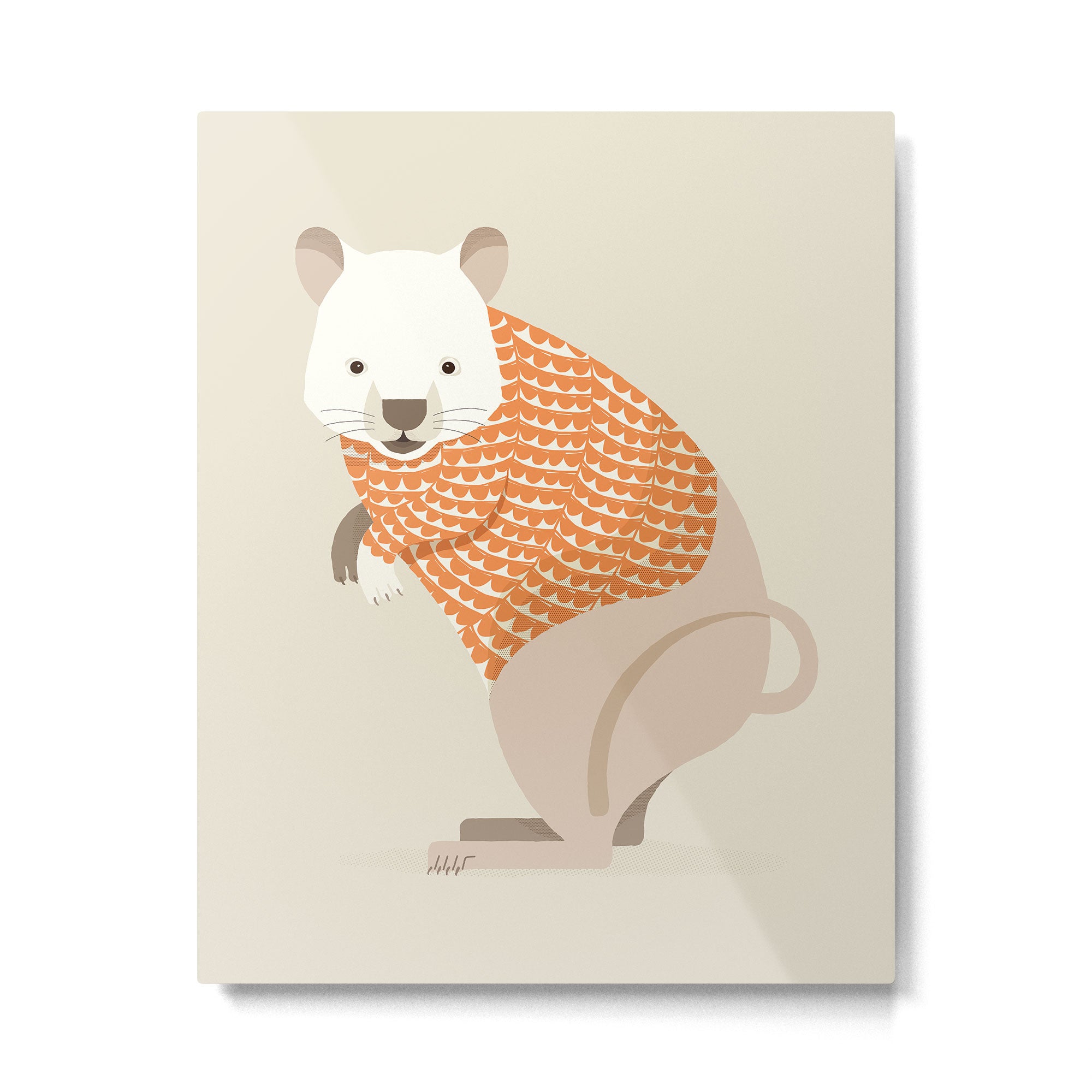 Whimsical Quokka Metal Print Gallery Image 6