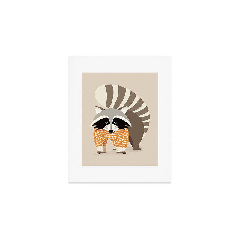 Whimsical Raccoon Art Print Gallery Image 1