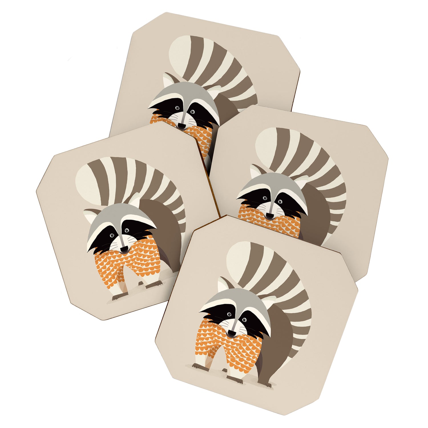Whimsical Raccoon Coaster Gallery Image 1