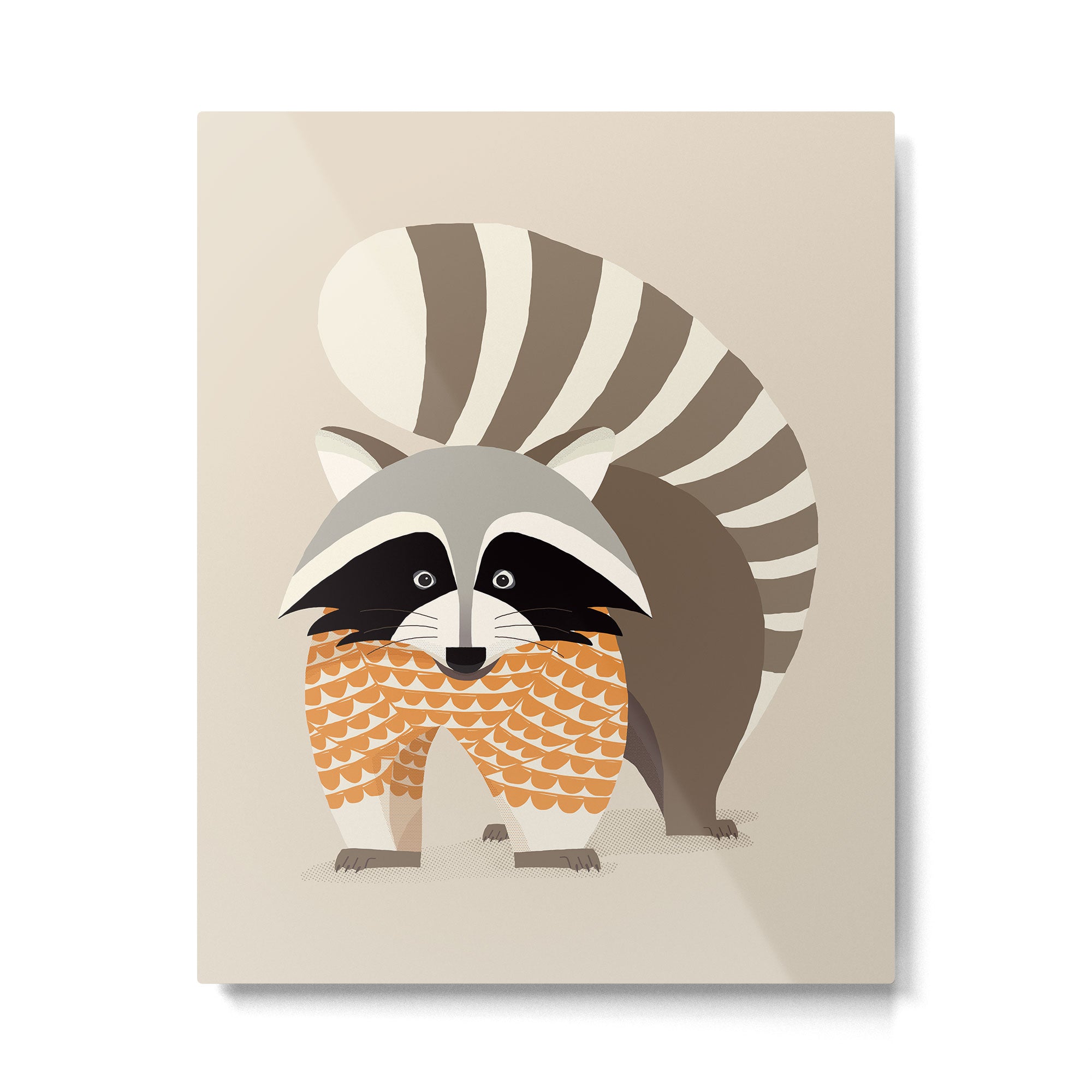 Whimsical Raccoon Metal Print Gallery Image 6