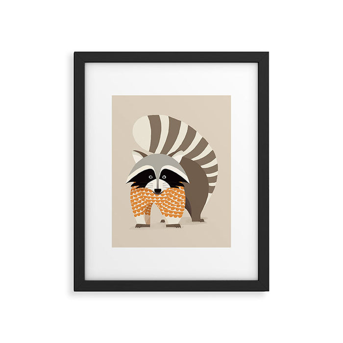 Whimsical Raccoon Framed Art Print Gallery Image 1