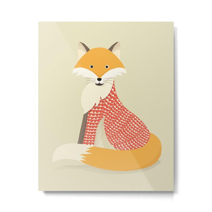 Whimsical Red Fox Metal Print Gallery Image 1