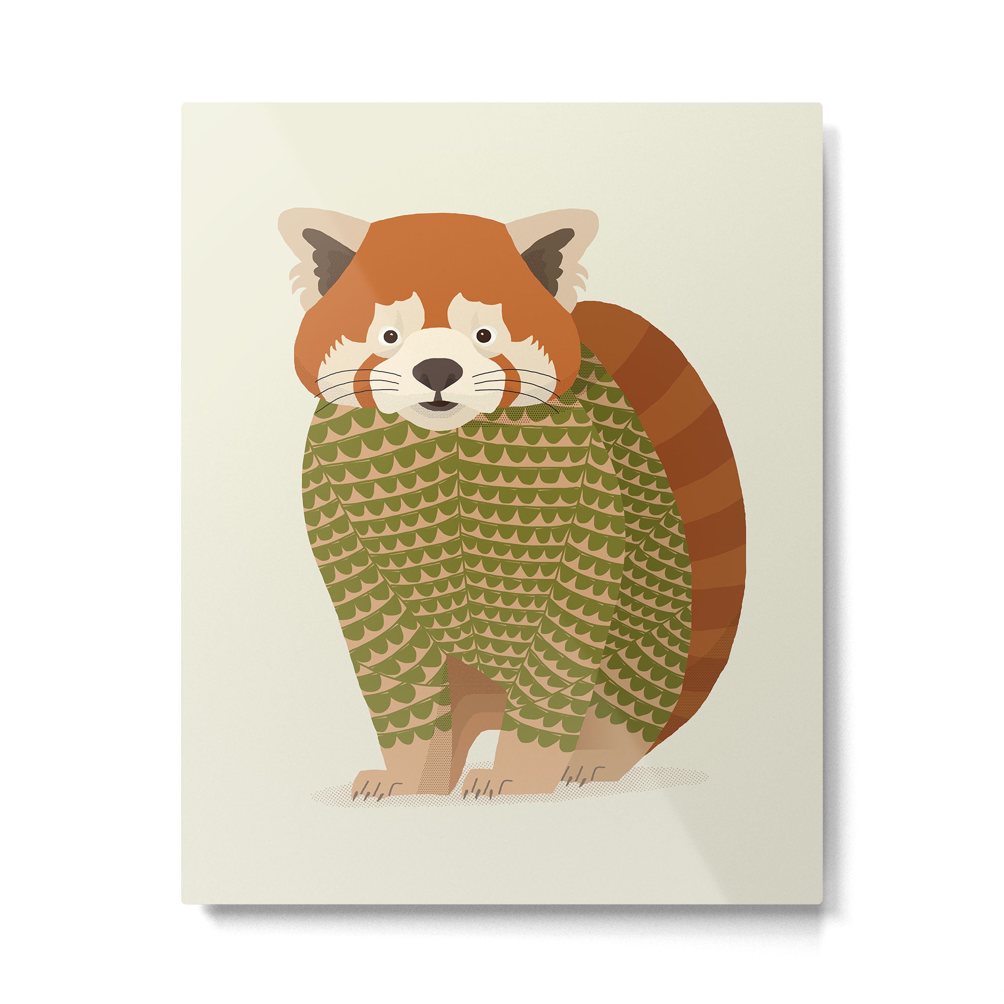 Whimsical Red Panda Metal Print Gallery Image 6