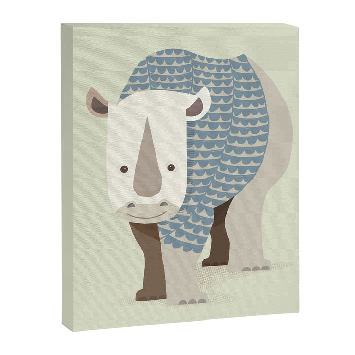 Whimsical Rhinoceros Canvas Print Gallery Image 1