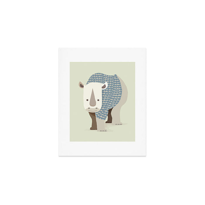 Whimsical Rhinoceros Art Print Gallery Image 1