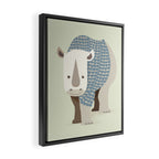 Whimsical Rhinoceros Framed Canvas Print Gallery Image 2