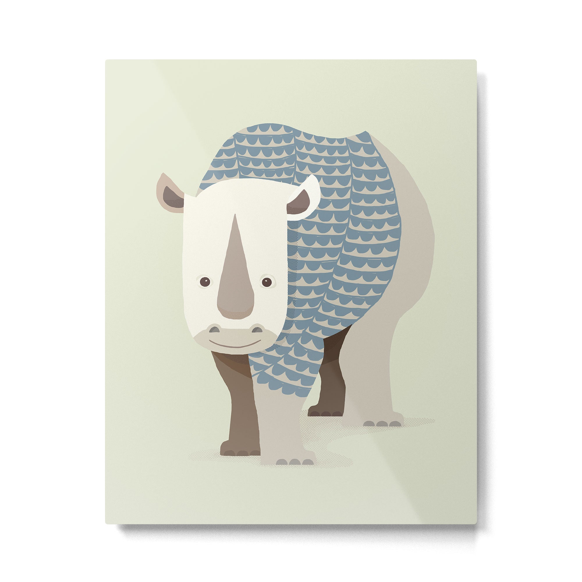 Whimsical Rhinoceros Metal Print Gallery Image 6
