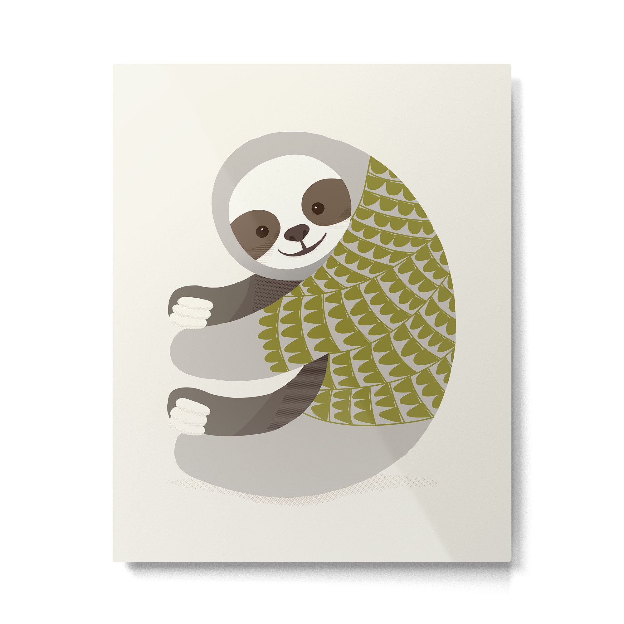 Whimsical Sloth Metal Print Gallery Image 6