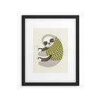 Whimsical Sloth Framed Art Print Gallery Image 6