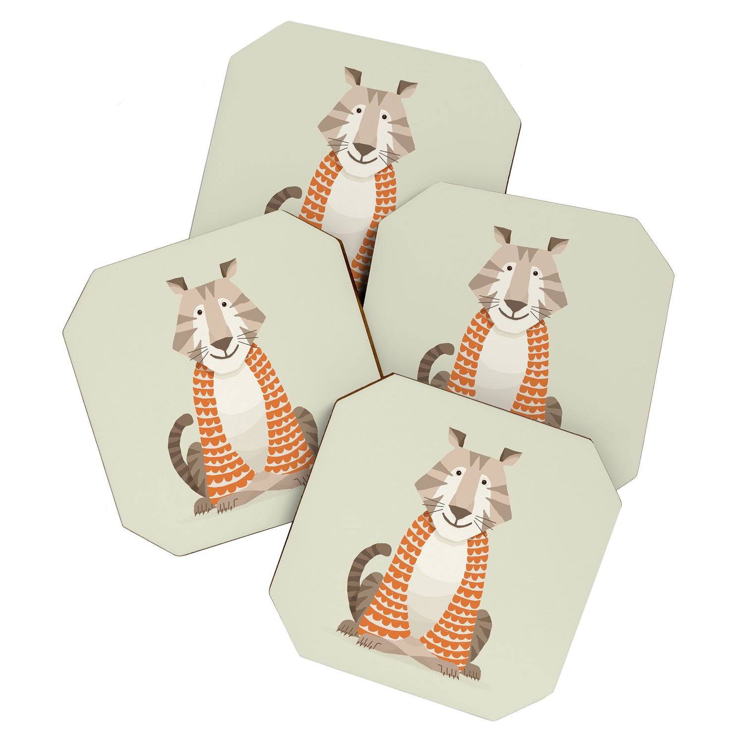 Whimsical Tiger Coaster Gallery Image 1