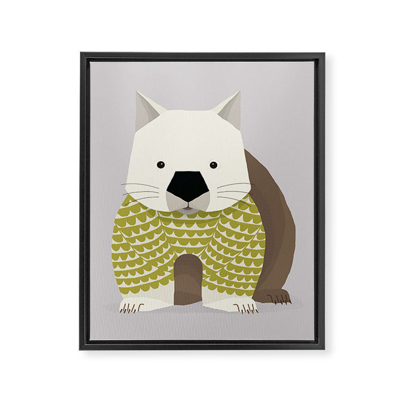 Whimsical Wombat Framed Canvas Print Gallery Image 8