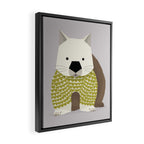 Whimsical Wombat Framed Canvas Print Gallery Image 2