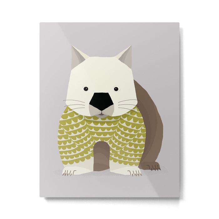 Whimsical Wombat Metal Print Gallery Image 1