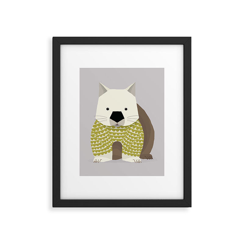 Whimsical Wombat Framed Art Print Gallery Image 6