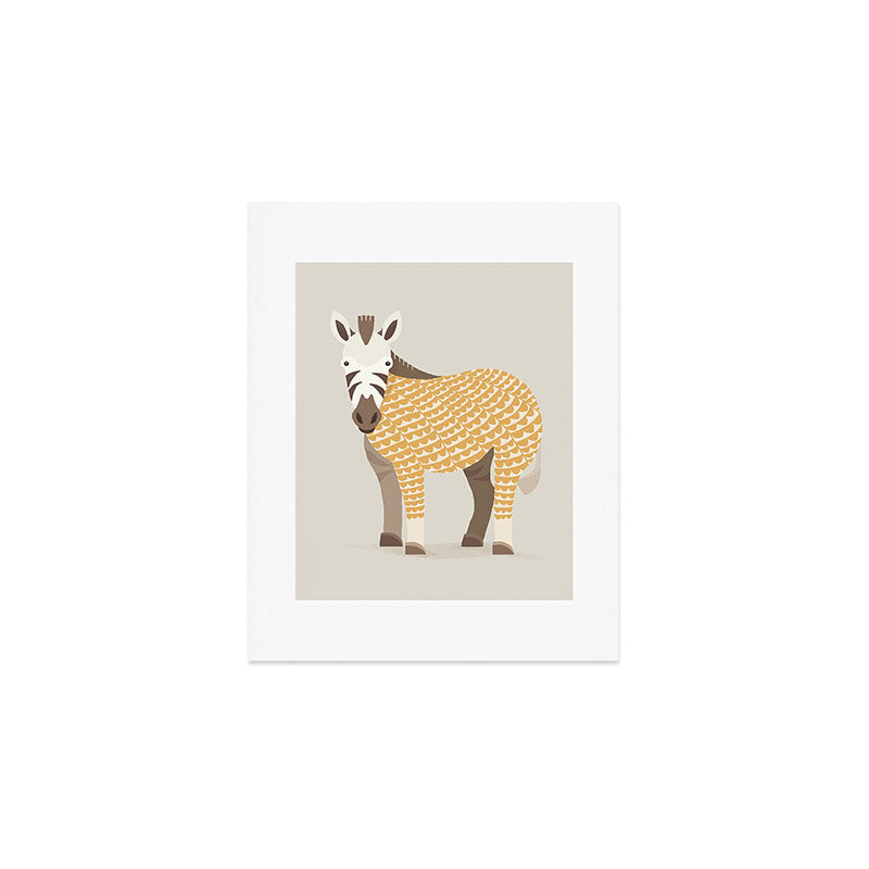 Whimsical Zebra Art Print Gallery Image 1