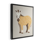 Whimsical Zebra Framed Canvas Print Gallery Image 2