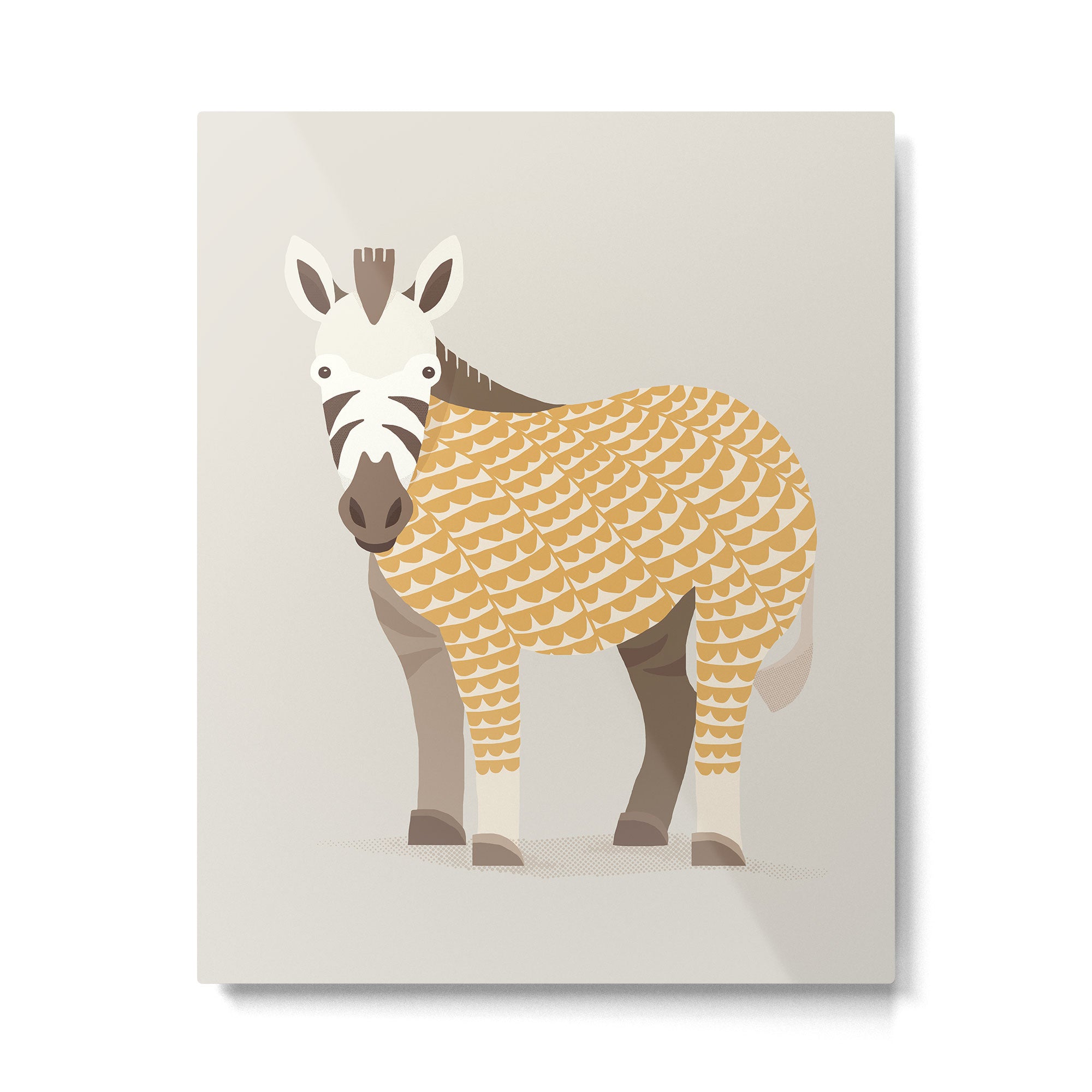 Whimsical Zebra Metal Print Gallery Image 6