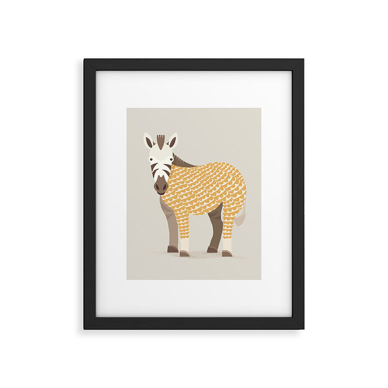 Whimsical Zebra Framed Art Print Gallery Image 6